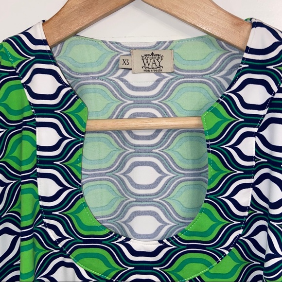 Katherine Way Captiva Dress UPF 50+ Blue Green XS - Picture 3 of 6